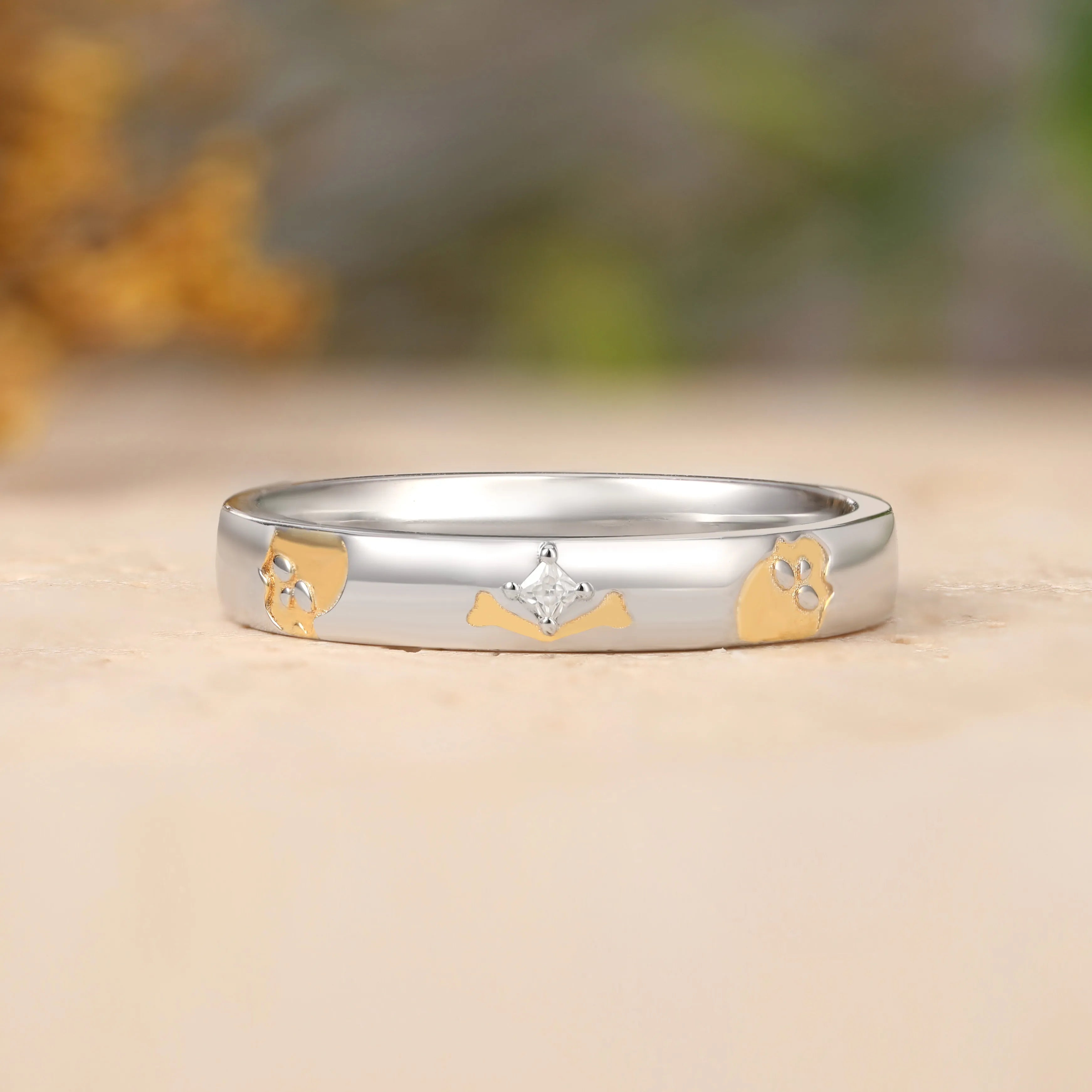 Gothic Skull & Bone Engraved Couple Rings