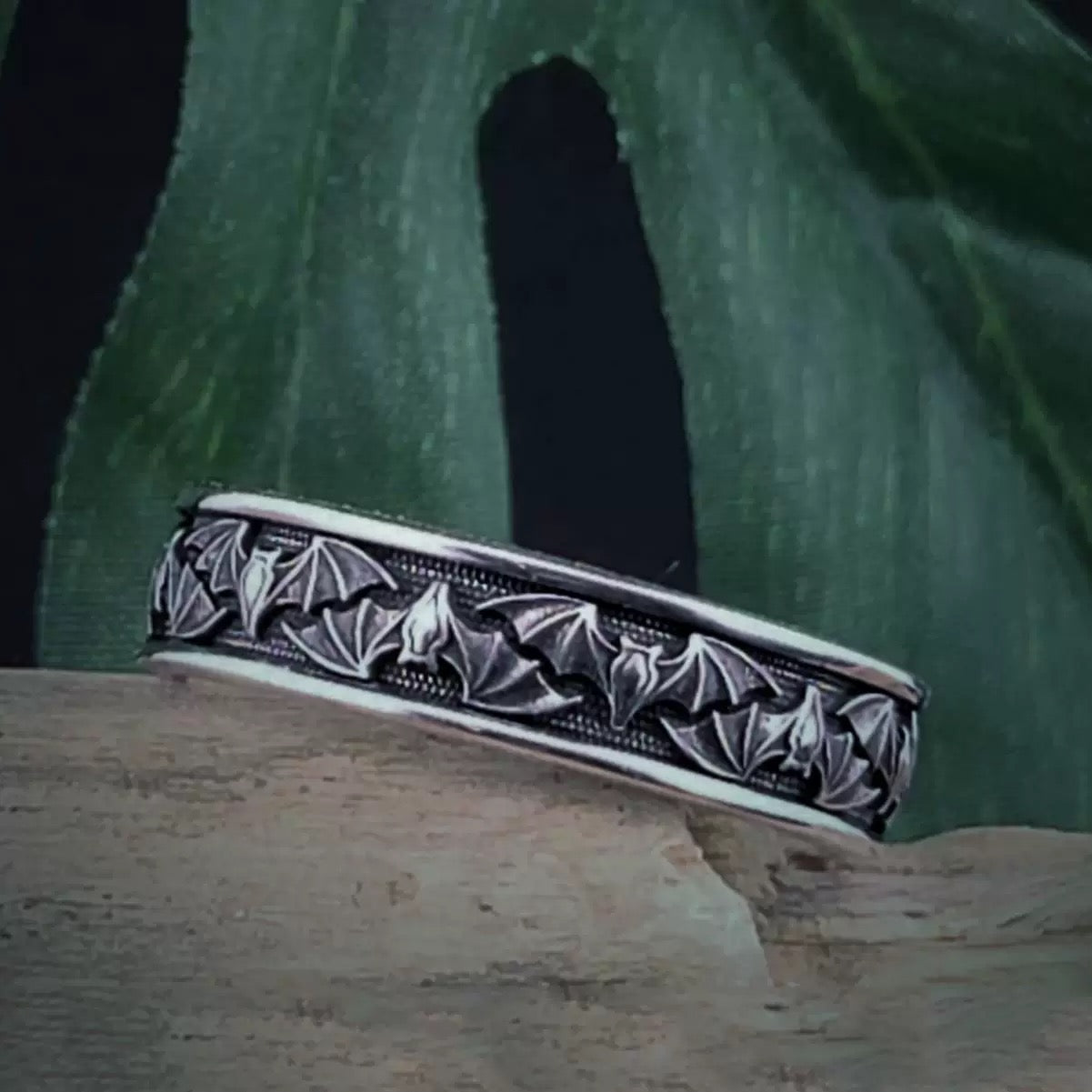 Gothic Bat Ring Men's Wedding Band