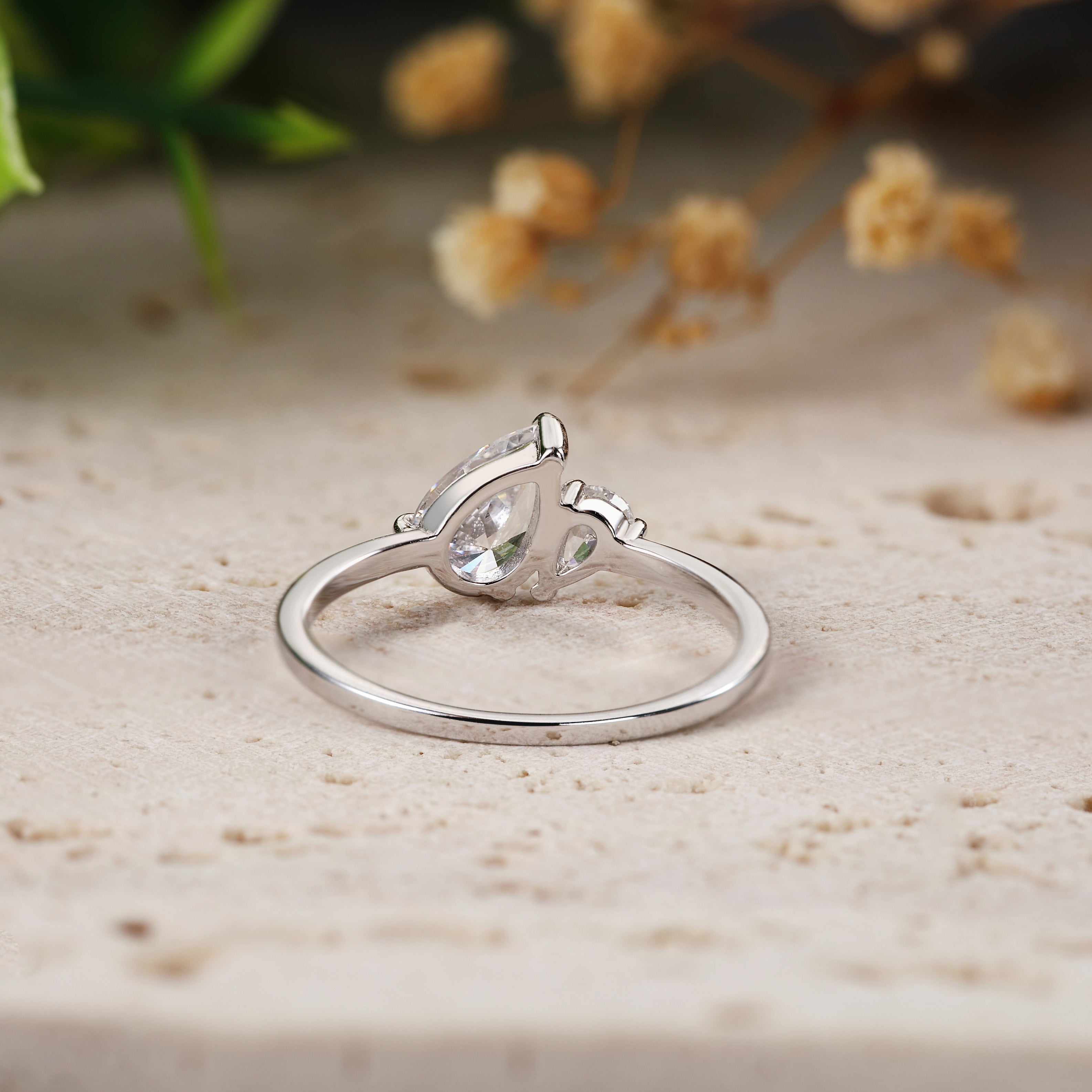 Forevermore - Two Pear Cut Moissanite Rings | Toi et Moi Engagement Ring