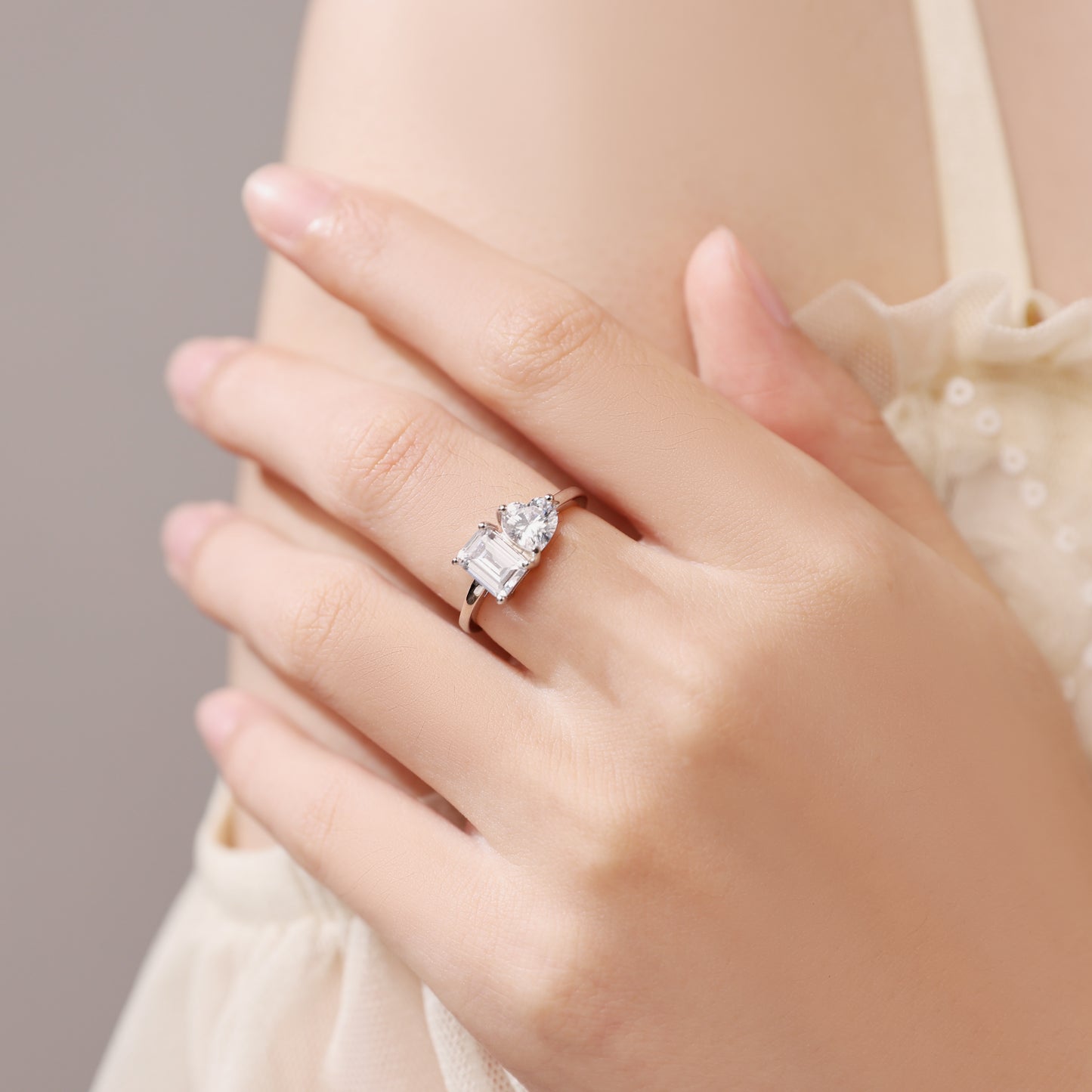 Forevermore - Two Birthstone Rings | Toi et Moi Engagement Ring