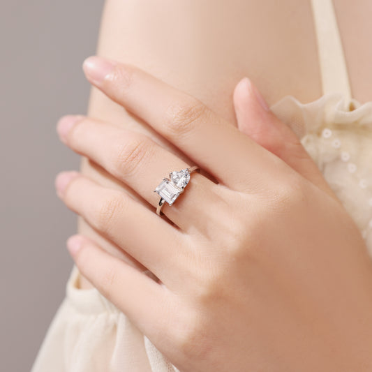 Forevermore - Two Birthstone Rings | Toi et Moi Engagement Ring